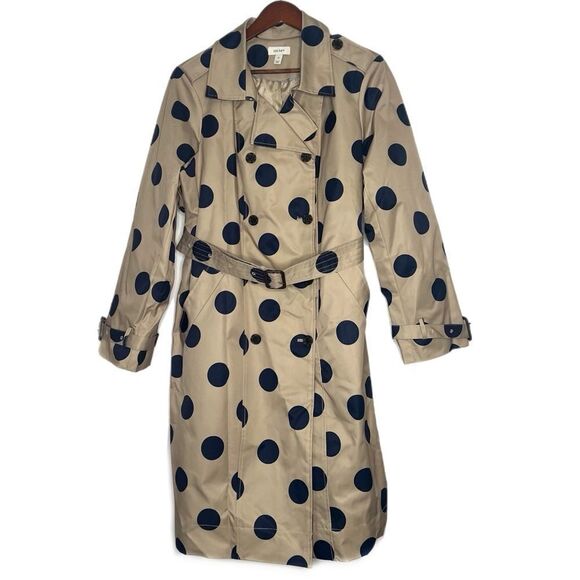 On 34th Plus Size Polka Dot Trench Coat - Picture 2 of 8